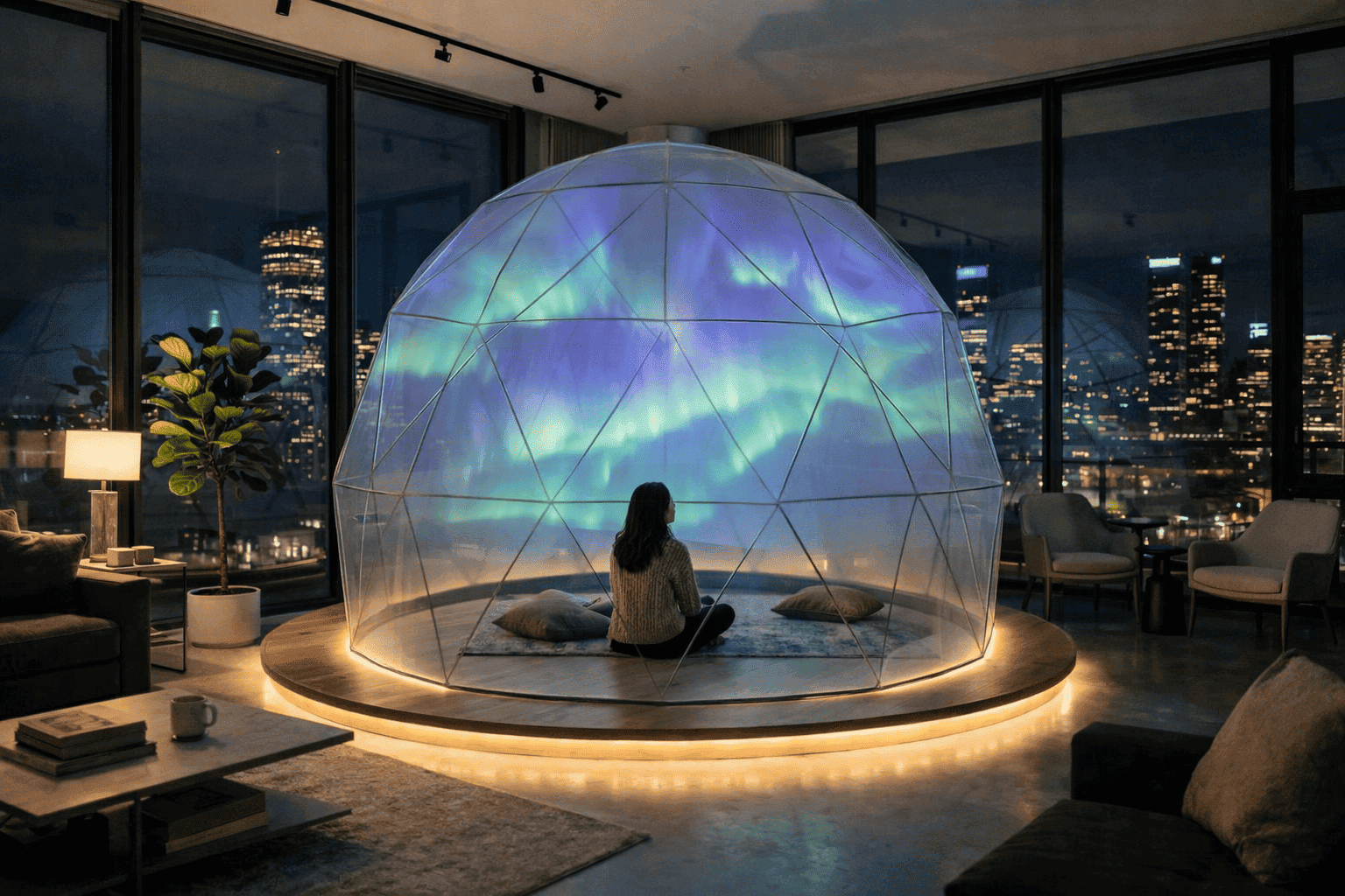Ellie dome in a modern living room